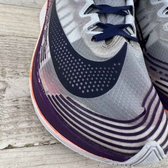 Nik Shoes Womens 6 Gray Zoom Fly SP Running Purple Orange AA3172-500 Athletic - Picture 6 of 16